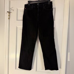 Hudson Jeans Noa Midrise Straight Crop in Black Size 28